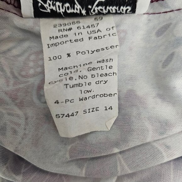 💎434 Anthony Richards Floral Vintage Pull On Purple Mini Skirt - Picture 5 of 5